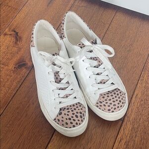 Universal Thread White and Pink Polka Dot Sneakers
